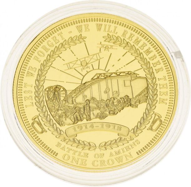 Tristan da Cunha 1 crown 2014 UNC World War I 2014-2018 - Operation Amiens Gilding