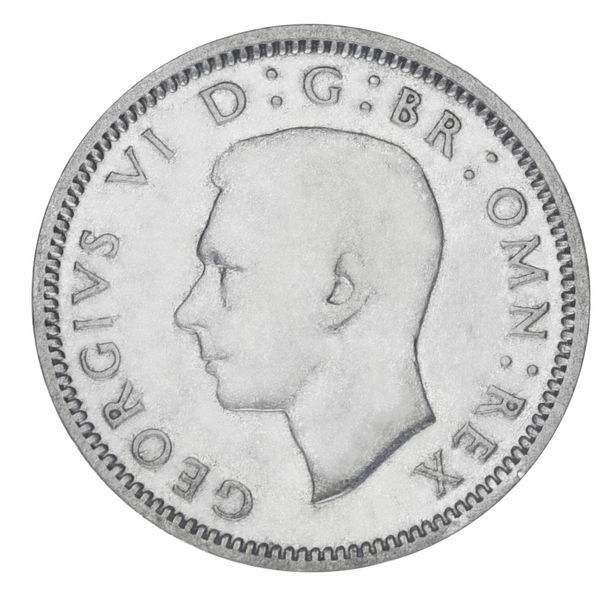 Coin Great Britain 6 pence 1941 Silver F-VF (Ag 500, 2.83 grams)