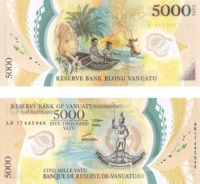 Vanuatu 5000 Watt 2017 Polymer UNC (P19)