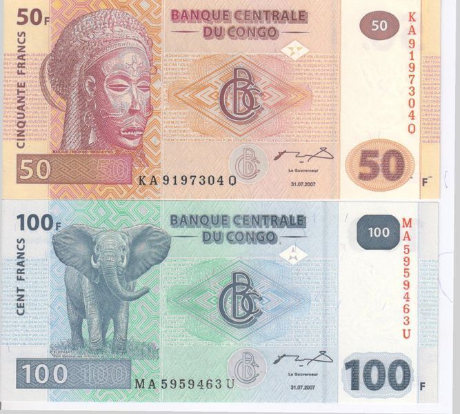 Конго набір з 12 банкнот 1997-2010 UNC Б04830 фото