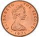 Coin Isle of Man 1 penny 1971 VF-AU (KM # 20)