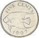 Bermuda 5 cents 1997 AU-UNC