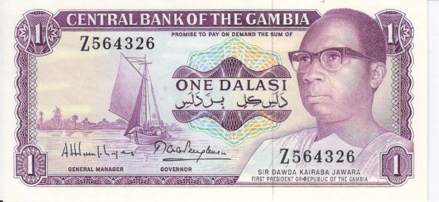 Gambia 1 dalasi 1971-1987 UNC (P4)