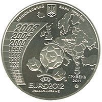 Монета Україна 5 гривень 2011 UNC Чемпіонат Європи з футболу 2012 року в Україні та Польщі М14552 фото