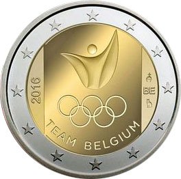 Бельгія 2 євро 2016 «Команда Бельгії на олімпіаді в Ріо» UNC М04710 фото