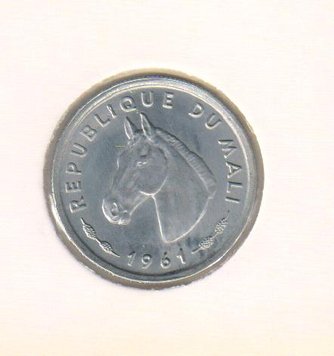 Mali 10 francs 1961 VF (KM # 3)