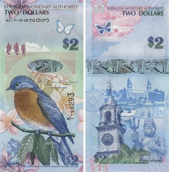 Bermuda 2 dollars 2009 UNC (P57)