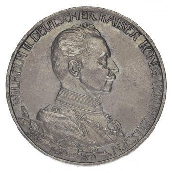 Німеччина 3 марки 1913 Срібло F-VF Німецький імператор Вільгельм II М14721 фото