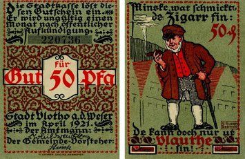 Banknote Germany Notgeld 50 pfennigs 1921 F-VF Hannover