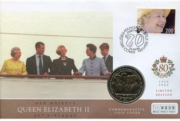 British Virgin Islands 1 dollar 2002 80th anniversary of Queen Elizabeth II Souvenir