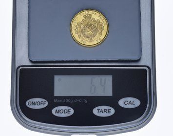 Бельгія 20 франків 1876 Золото F-VF Король Леопольд II М19317 фото