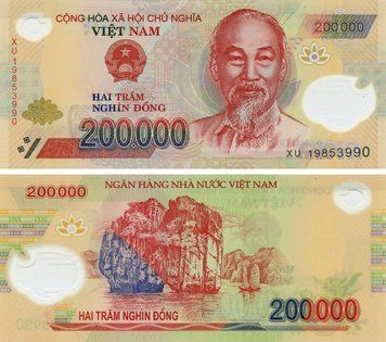 Banknote Vietnam 200,000 VND 2019 Polymer UNC (P123)
