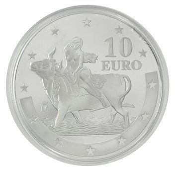 Монета Іспанія 10 євро 2003 срібло UNC Мистецтво - Викрадення Європи (Ag 925, 27 грам) М23755 фото