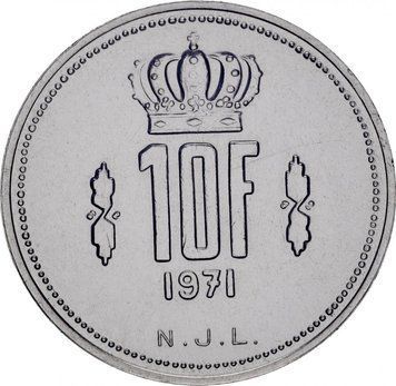 Luxembourg 10 francs 1971 VF (KM # 57)