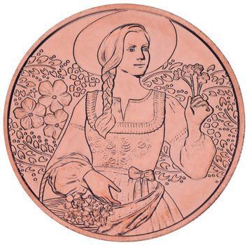 Монета Австрія 10 євро 2025 UNC Традиції та мода - Дірндль М21922 фото