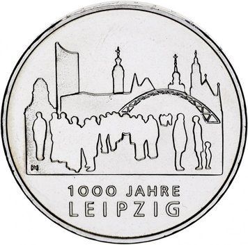 Монета Німеччина 10 євро 2015 &laquo;1000 років Лейпцигу&raquo; UNC (KM#343) М02925 фото