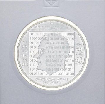 Монета Німеччина 10 євро 2010 року &laquo;Конрад Зюс&raquo; Срібло UNC М10919 фото