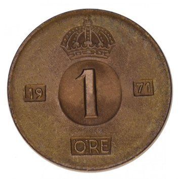 Швеція 1 ері 1971 AU-UNC (KM#820) М14341 фото