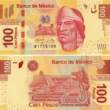 Banknote Mexico 100 Pesos 2017 UNC (P124be)