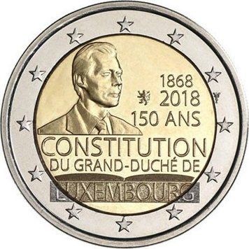 Coin Luxembourg 2 euro 2018 "150th anniversary of the Luxembourg Constitution" UNC