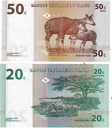 Конго набір з 5 банкнот 1997 UNC Б03915 фото