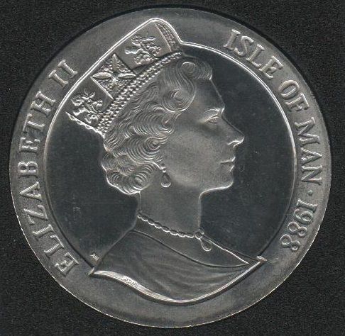 Монета Остров Мэн 1 крона 1986 &laquo;Свадьба. Портреты&raquo; UNC (KM#173) М07922 фото