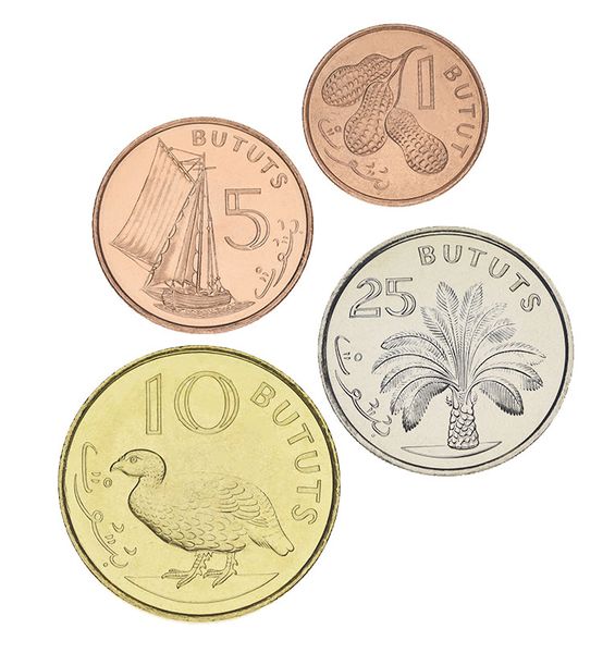 Gambia set of 4 coins 1998 AU-UNC 1, 5, 10, 25 bututs