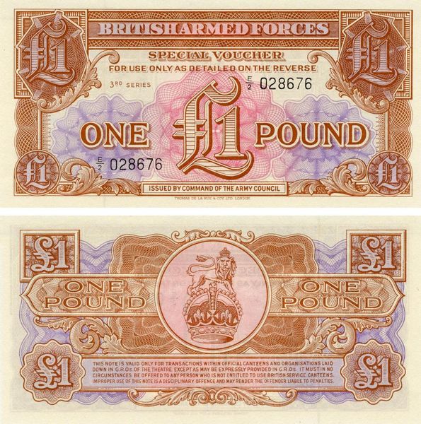 United Kingdom British Army 1 pound 1956 UNC Series 3 (PM29)