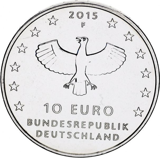 Монета Германия 10 евро 2015 &laquo;1000 лет Лейпцигу&raquo; UNC (KM#343) М02925 фото