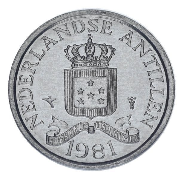 Монета Нідерландські Антили 1 цент 1981 UNC М21387 фото