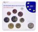 Coins set Germany 9-coin set of euro 2011 UNC A 1, 2, 5, 10, 20, 50 euro cents, 1, 2 euros, commemorative 2 euros Blister