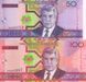 Turkmenistan set of 5 2005 UNC banknotes
