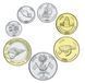 Мальдивы набор из 7 монет 2008-2017 AU-UNC 1, 5, 10, 25, 50 лаари, 1, 2 руфии