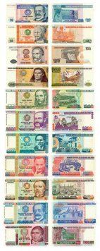Banknotes set Peru set of 11 banknotes 1985-1991 UNC from 10 to 1,000,000 int