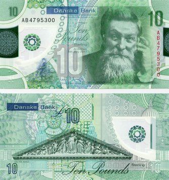 Northern Ireland 10 pounds 2017 Polymer UNC Danske Bank (Pnew)