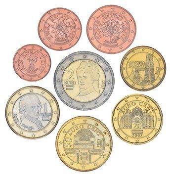 Набір монет Австрія набір з 8 монет євро 2002 UNC 1, 2, 5, 10, 20, 50 центів, 1, 2 євро М03094 фото