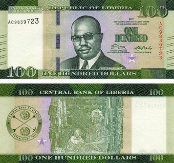 Liberia $ 100 2017 UNC (P35)
