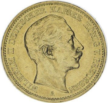 Німеччина 20 марок 1900 Золото F-VF А Німецька імперія ВІЛЬГЕЛЬМА II (AU 900, 7,97 грамм) М19737 фото