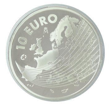 Монета Іспанія 10 євро 2004 срібло UNC Розширення ЄС (Ag 925, 27 грам) М23756 фото