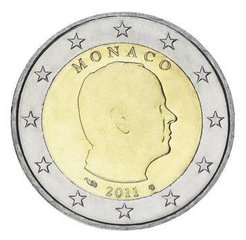 Монета Монако 2 євро 2011 Біметал AU-UNC Регулярний випуск М23833 фото