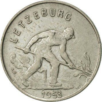 Luxembourg 1 franc 1953 VF (KM # 46.2)