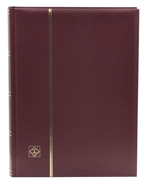 Stamp album (classer) 64 pages (32 black sheets) PREMIUM Leather red Leuchtturm