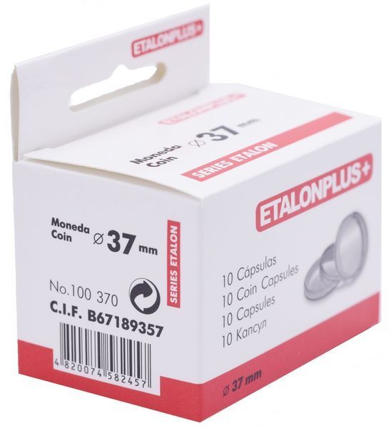 Coin capsules 37 mm.&nbsp;(10 pieces) Etalonplus