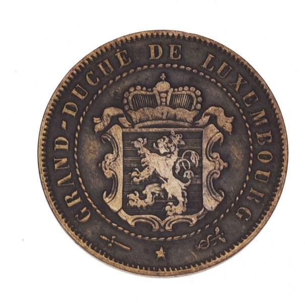 Coin Luxembourg 2.5 centimes 1854 F-VF