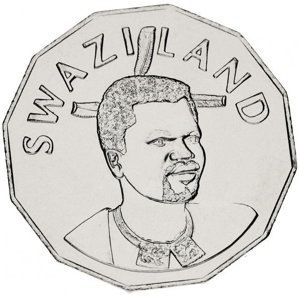 Swaziland 50 cents 2007 UNC