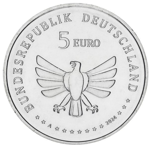Монета Німеччина 5 євро 2024 UNC Насекомое - Кузнечик М19521 фото
