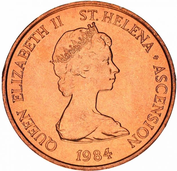 Saint Helena 2 pence 1984 AU-UNC