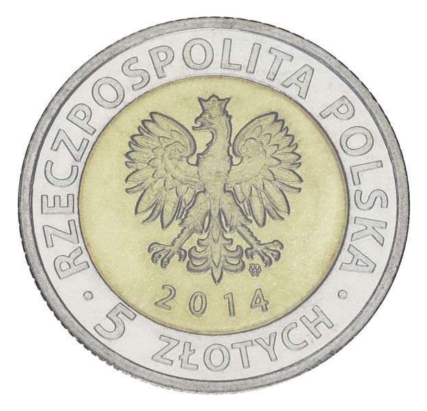 Монета Польша 5 злотых 2014 Биметалл &laquo;20 лет вольности&raquo; UNC (Y#904) М02472 фото