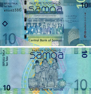 Samoa 10 tala 2008 UNC (P39a)