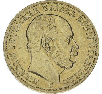 Німеччина 20 марок 1872 Золото F-VF С Німецька імперія WILHELM (AU 900, 7,97 грам) М19738 фото